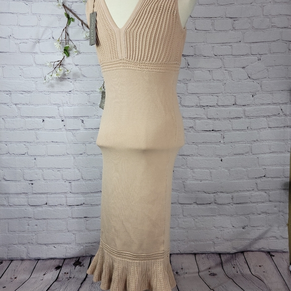 - NYC EVA MENDES NUDE KNITTED COCKTAIL DRESS… - Picture 7 of 16